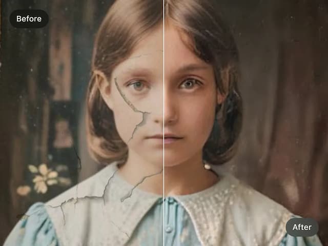 Photo restoration example