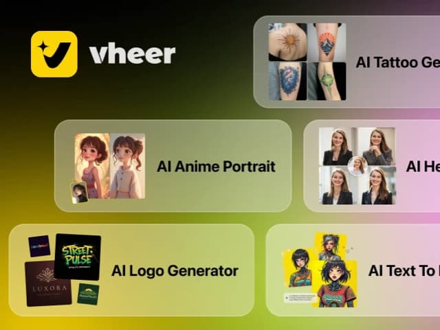 vheer ai image creation tools