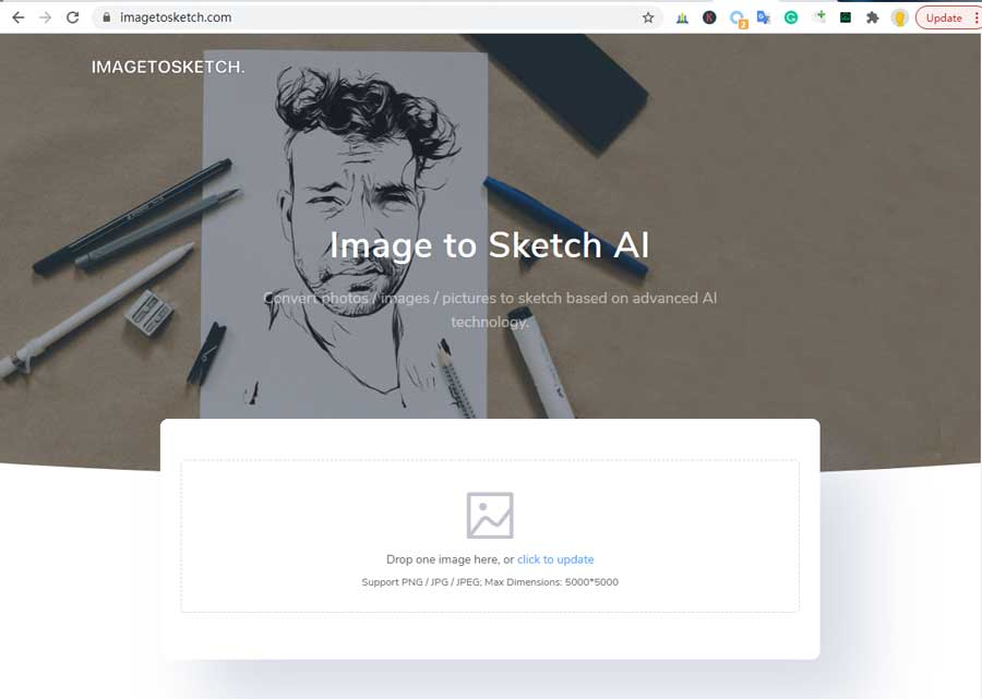Photo to sketch image tool online  Sketch My Pic