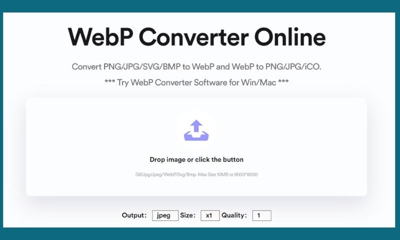 How to convert jpg and png images to Webp